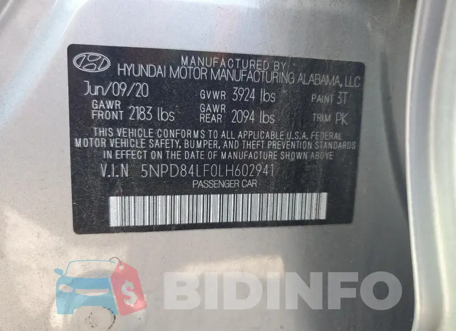 5NPD84LF0LH602941 Photo# 12