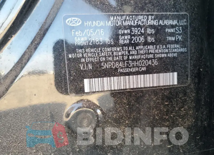 5NPD84LF3HH020436 Photo# 12