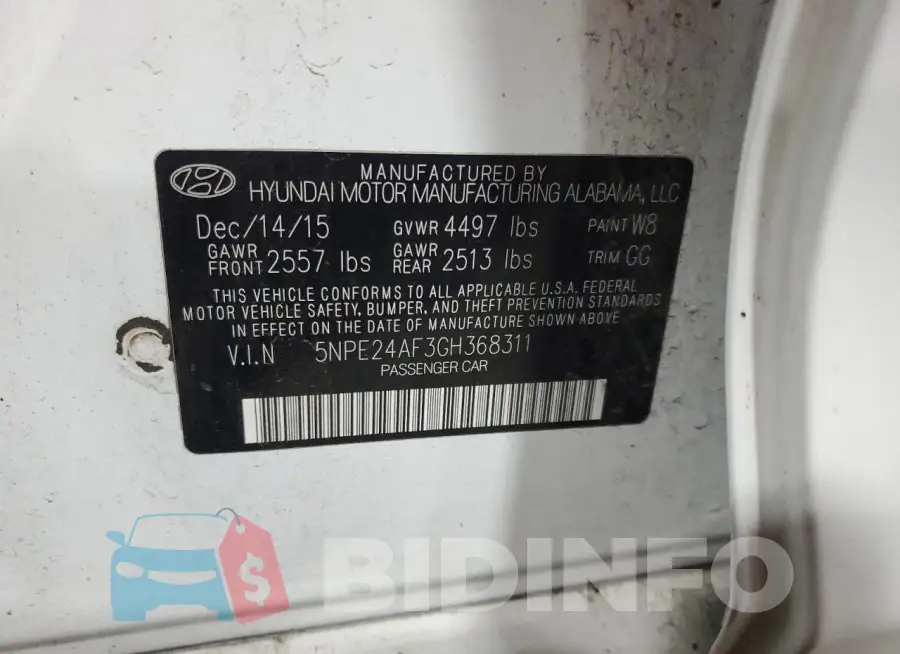 5NPE24AF3GH368311 Photo# 12