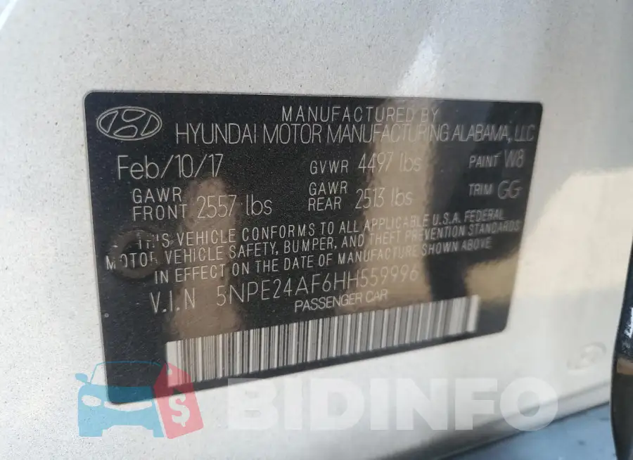 5NPE24AF6HH559996 Photo# 12