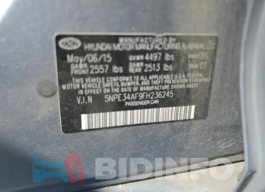 5NPE34AF9FH236245 Photo# 12