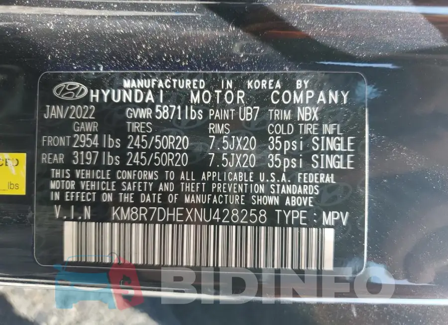 KM8R7DHEXNU428258 Photo# 13