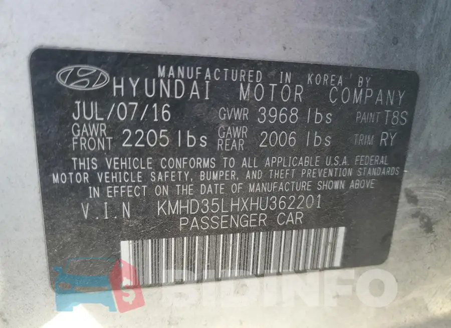 KMHD35LHXHU362201 Photo# 12
