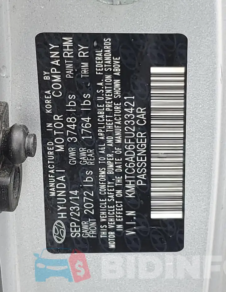 KMHTC6AD6FU233421 Photo# 12