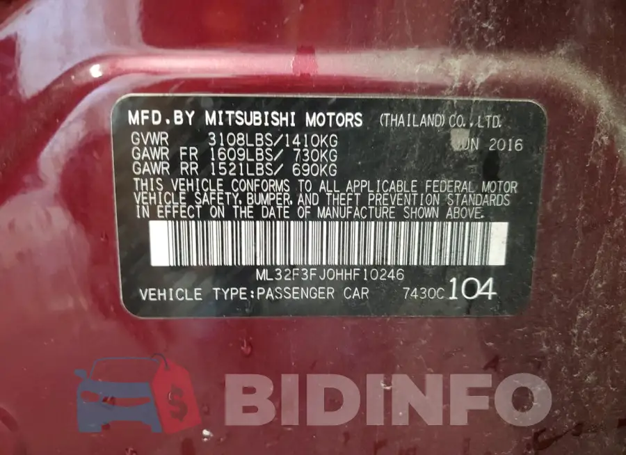 ML32F3FJ0HHF10246 Photo# 12