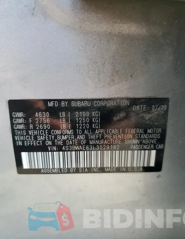 4S3BWAE63L3029182 Photo# 13