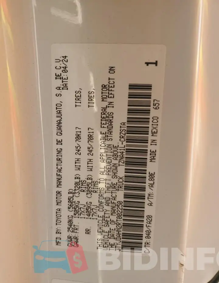3TYJDAHN2RT002250 Photo# 12