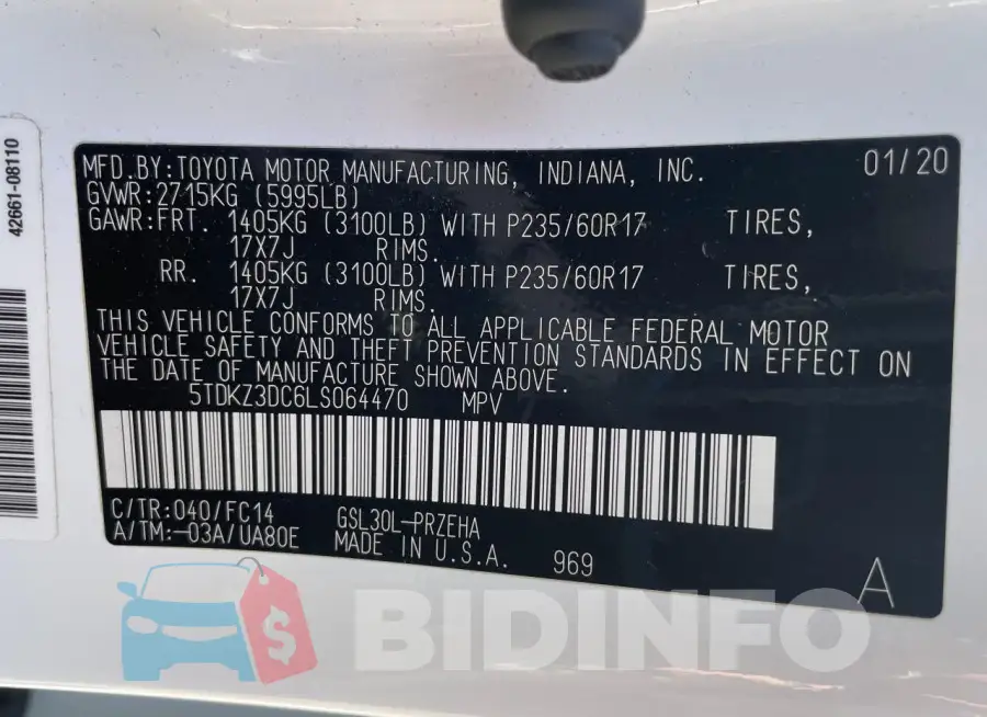 5TDKZ3DC6LS064470 Photo# 10