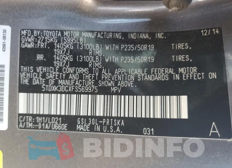 5TDXK3DCXFS569975 Photo# 13