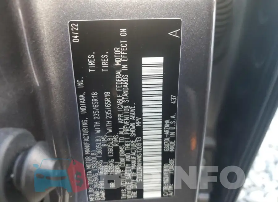 5TDZZRAH4NS120913 Photo# 13