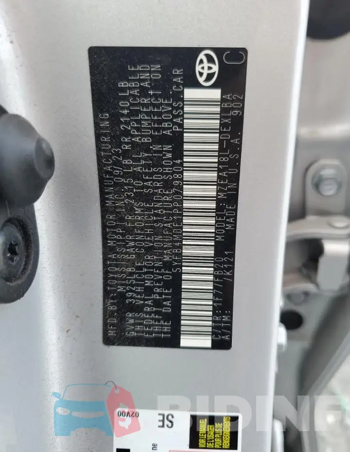 5YFB4MDE1PP079804 Photo# 12