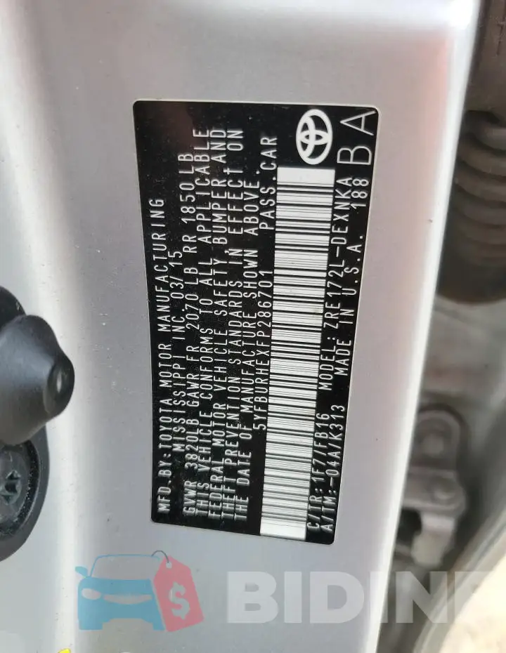 5YFBURHEXFP286701 Photo# 12