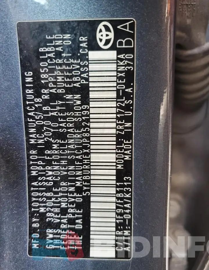5YFBURHEXJP852199 Photo# 12