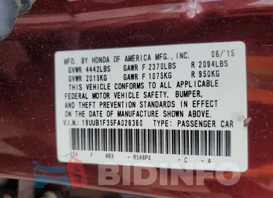 19UUB1F35FA026360 Photo# 13