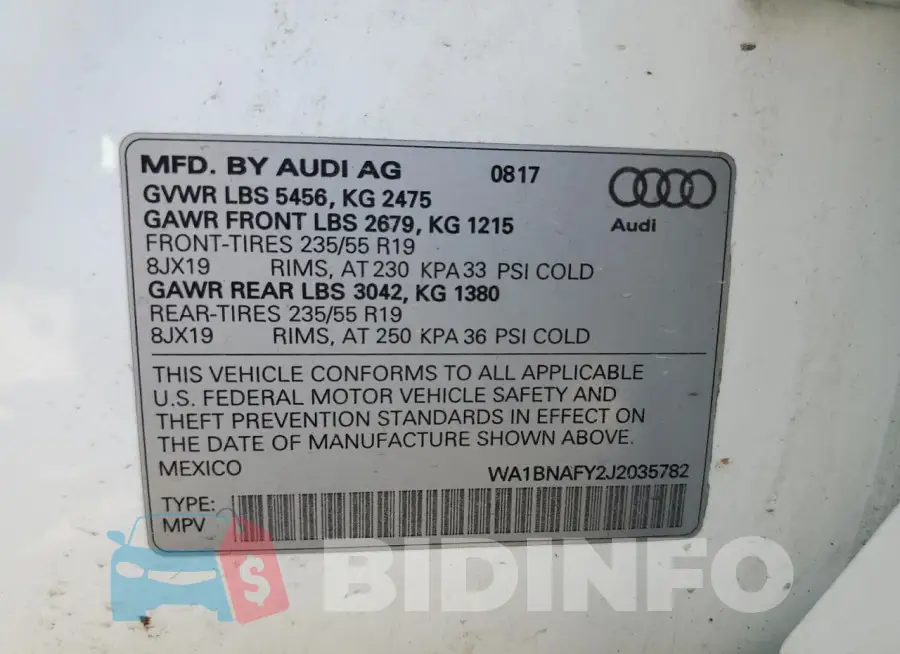 WA1BNAFY2J2035782 Photo# 12