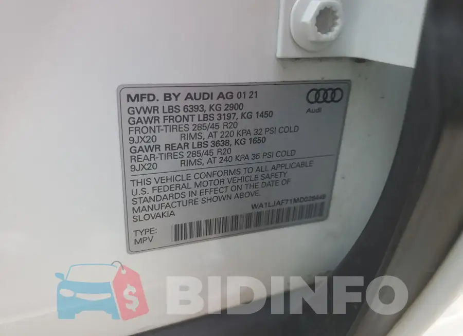 WA1LJAF71MD028449 Photo# 13