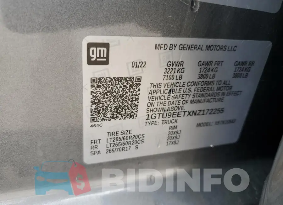 1GTU9EETXNZ172255 Photo# 12