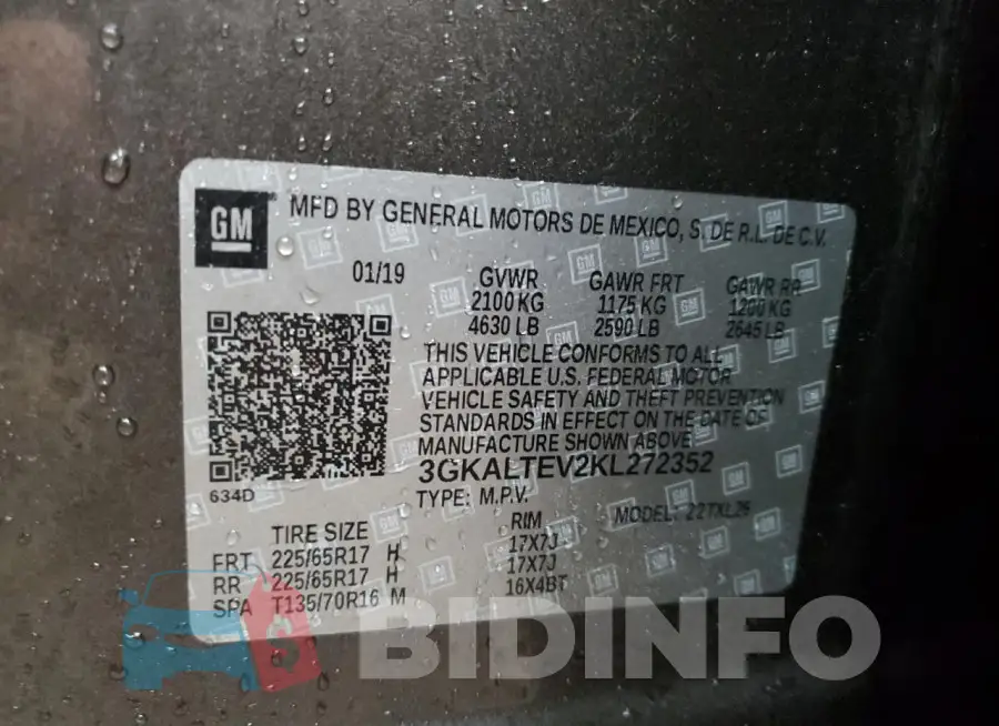 3GKALTEV2KL272352 Photo# 14