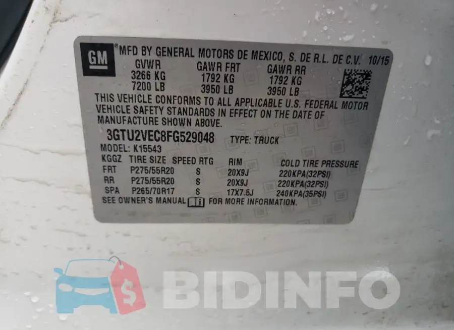 3GTU2VEC8FG529048 Photo# 13