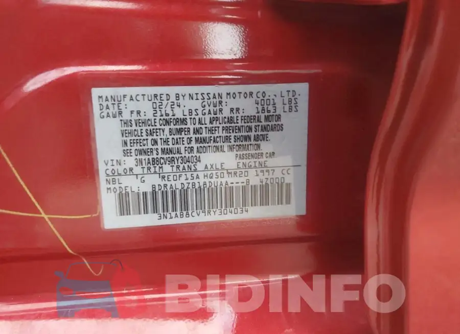 3N1AB8CV9RY304034 Photo# 12