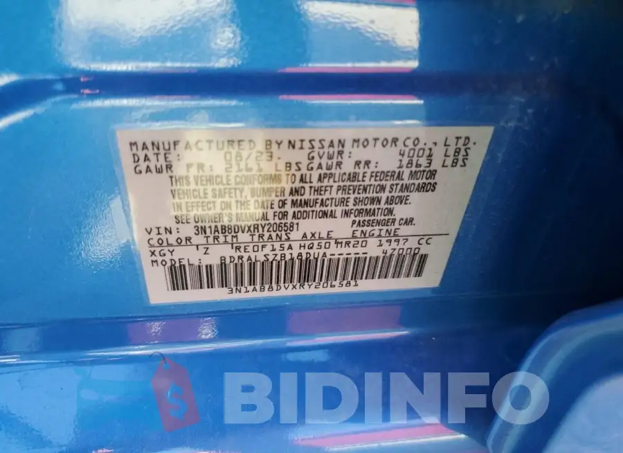 3N1AB8DVXRY206581 Photo# 12