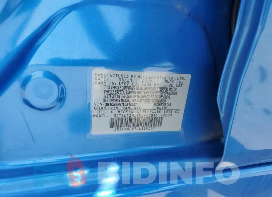 3N1CN8EV7LL814187 Photo# 13