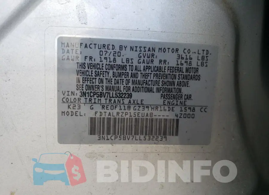 3N1CP5BV7LL532239 Photo# 14
