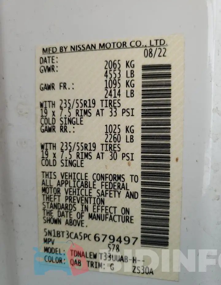 5N1BT3CA5PC679497 Photo# 14