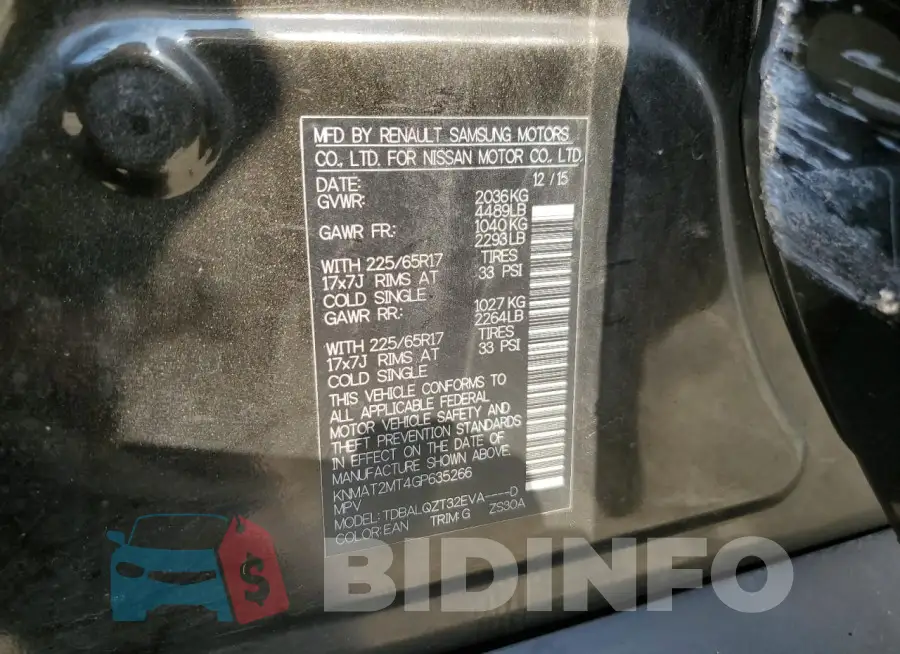 KNMAT2MT4GP635266 Photo# 13