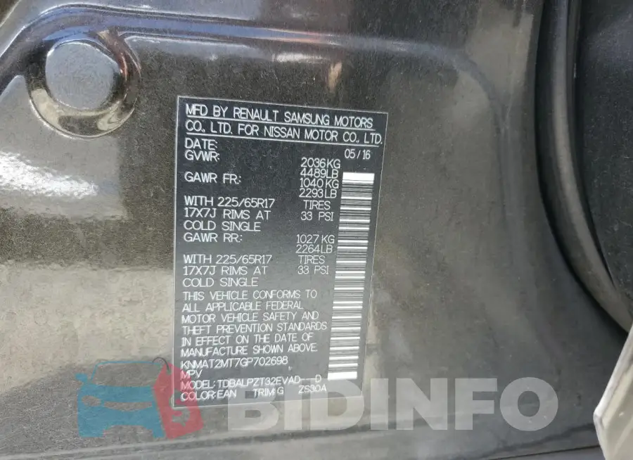 KNMAT2MT7GP702698 Photo# 12