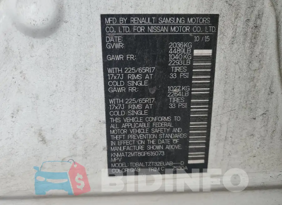 KNMAT2MT8GP616073 Photo# 13
