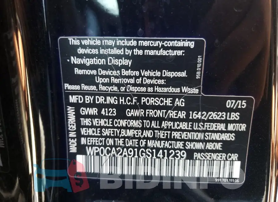 WP0CA2A91GS141239 Photo# 12