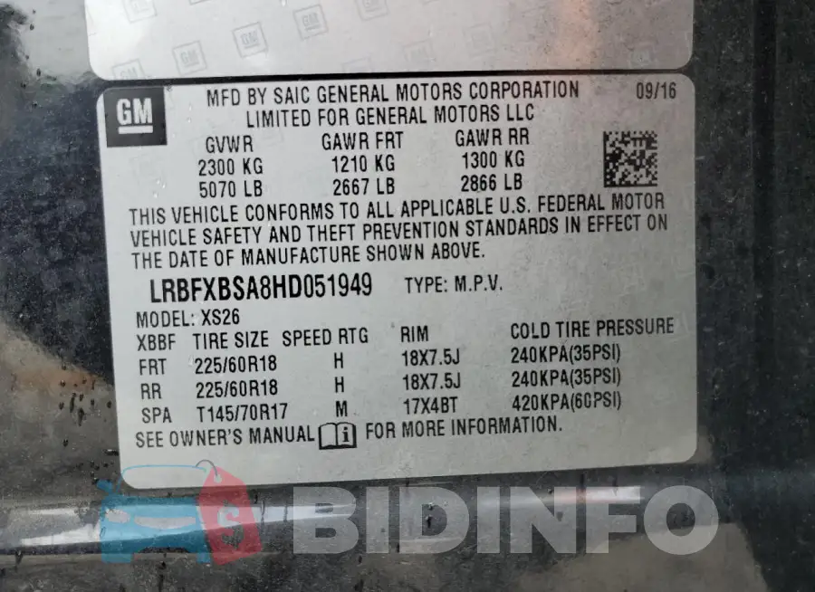 LRBFXBSA8HD051949 Photo# 13