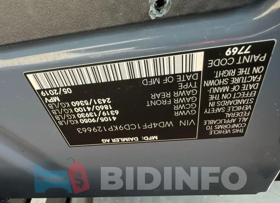 WD4PF1CD9KP129663 Photo# 10