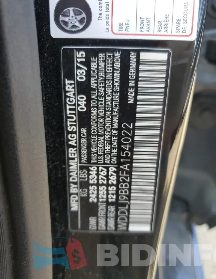 WDDLJ9BB2FA154022 Photo# 12
