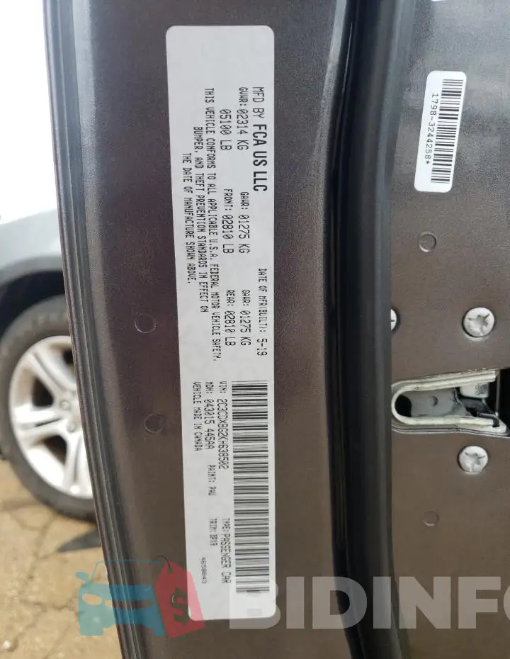 2C3CDXBG2KH638502 Photo# 13