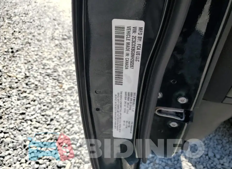 2C3CDXBG8NH202287 Photo# 12
