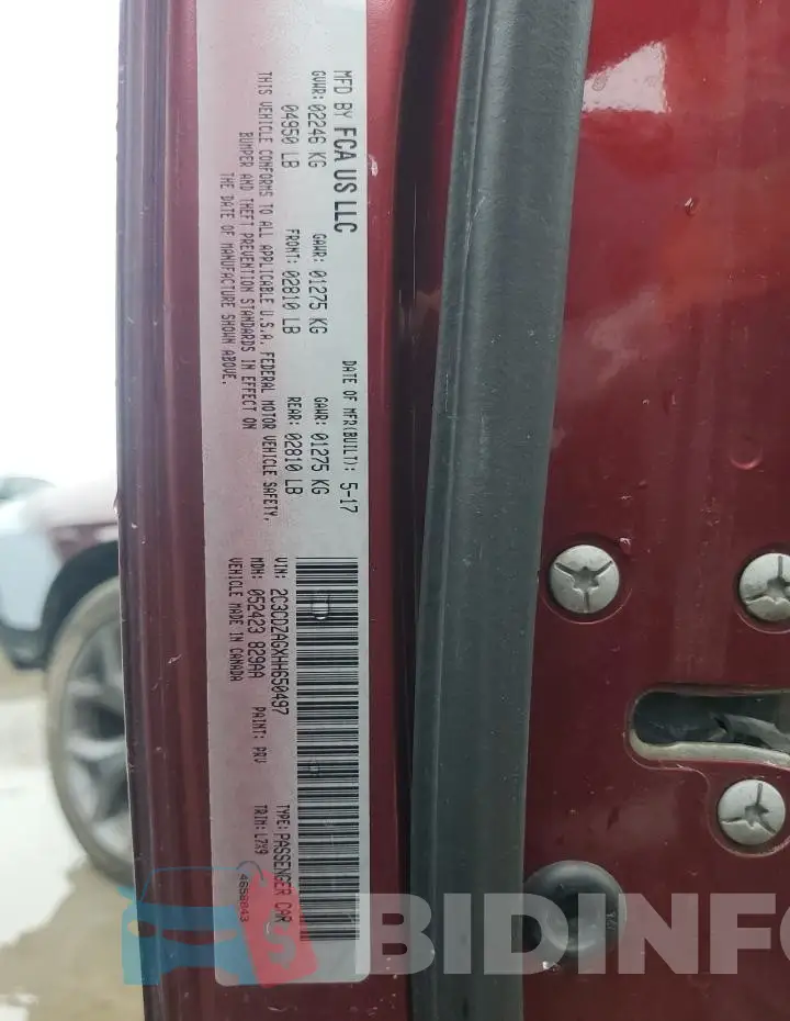 2C3CDZAGXHH650497 Photo# 13