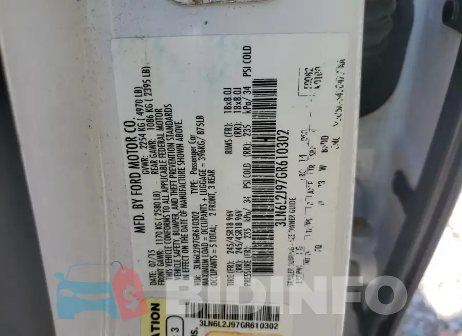 3LN6L2J97GR610302 Photo# 12