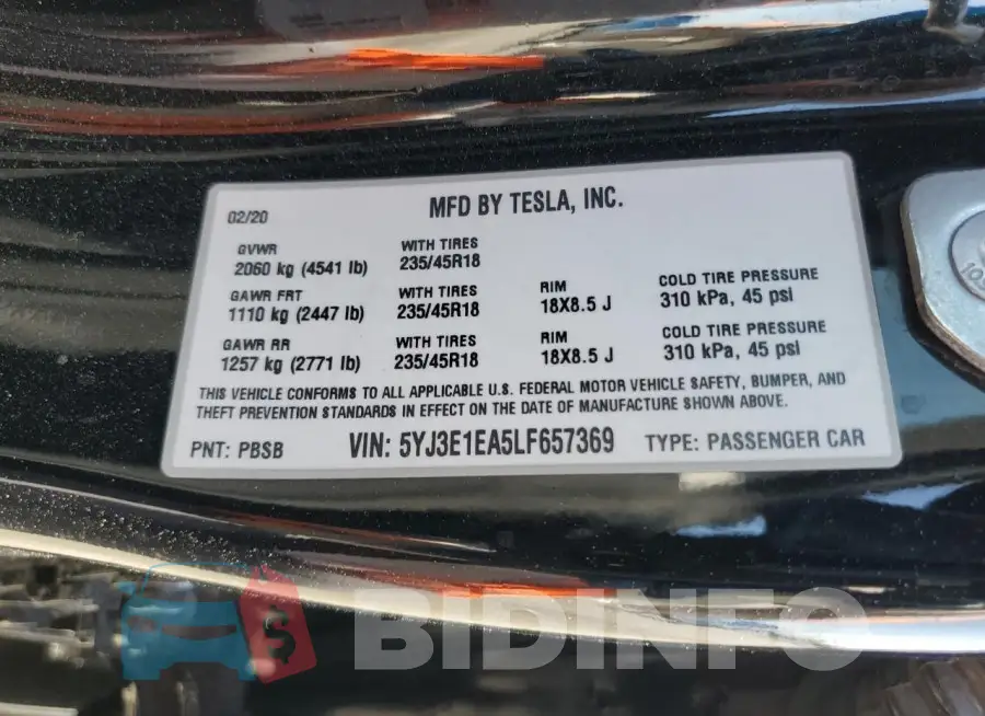 5YJ3E1EA5LF657369 Photo# 12