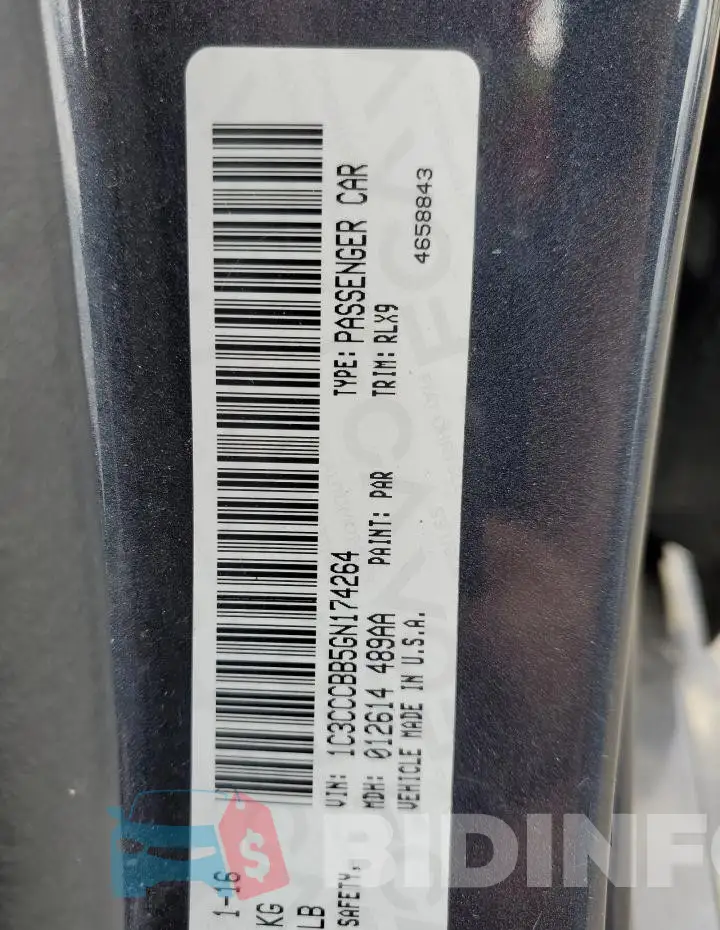 1C3CCCBB5GN174264 Photo# 12