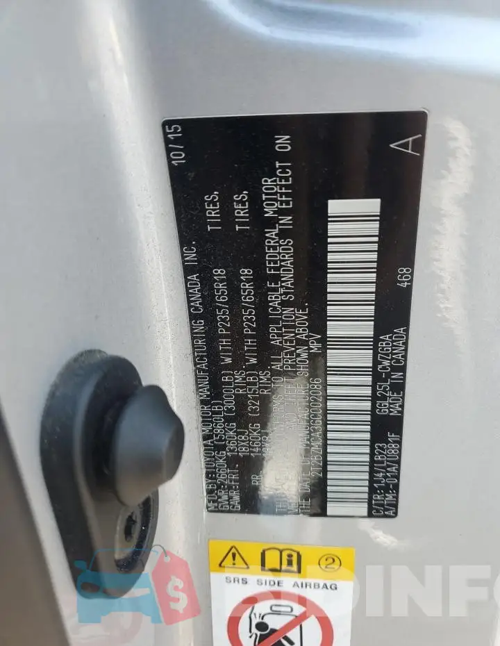 2T2BZMCA3GC002086 Photo# 13