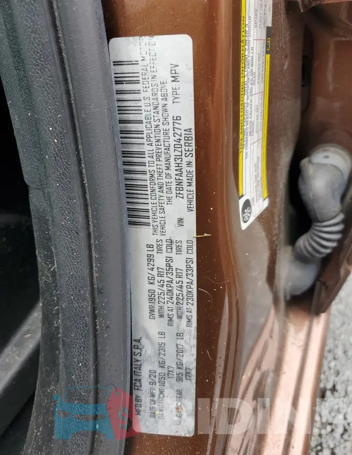 ZFBNFAAH3LZ042776 Photo# 14