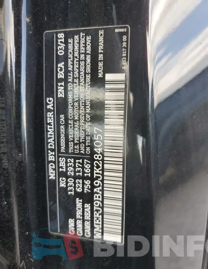 WMEFJ9BA9JK284057 Photo# 12