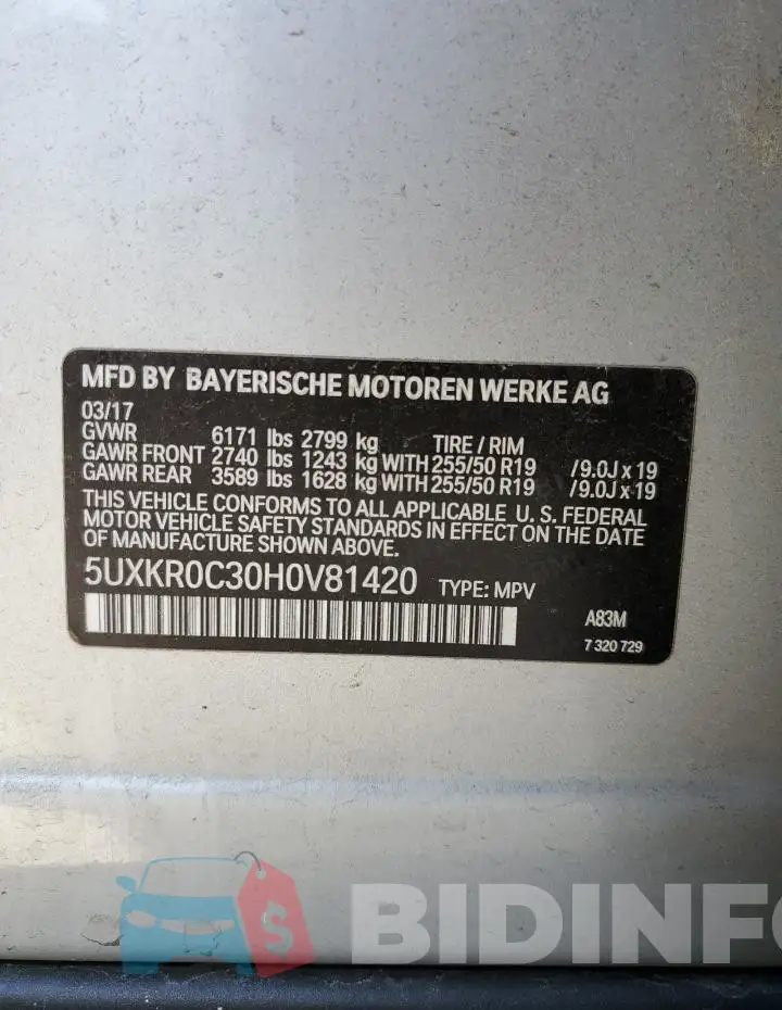 5UXKR0C30H0V81420 Photo# 13