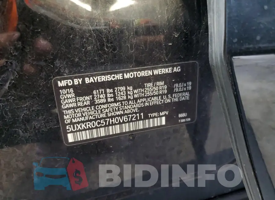 5UXKR0C57H0V67211 Photo# 14