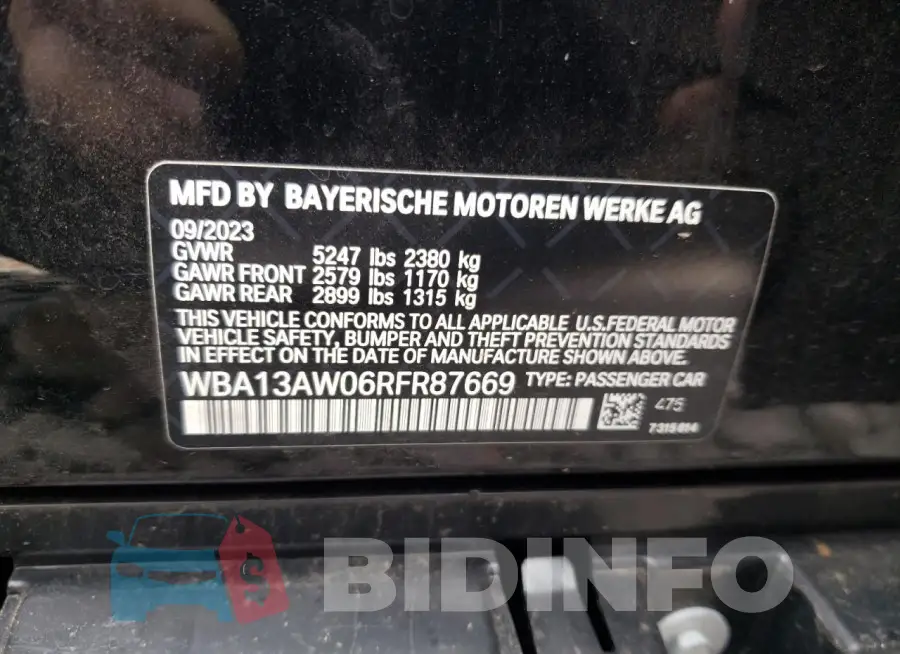 WBA13AW06RFR87669 Photo# 13