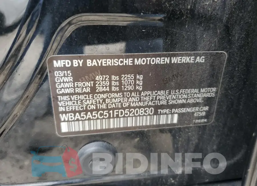 WBA5A5C51FD520830 Photo# 12