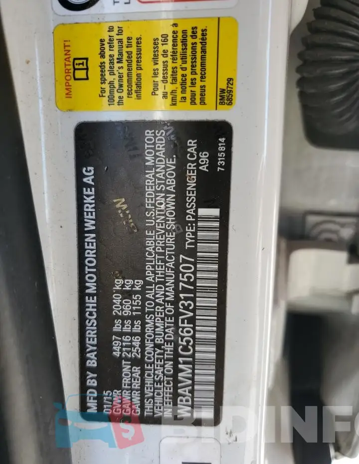 WBAVM1C56FV317507 Photo# 12