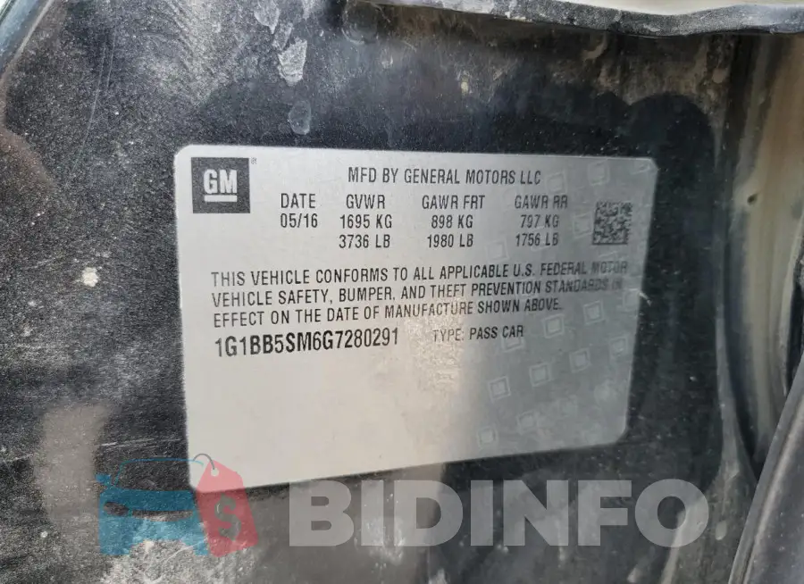 1G1BB5SM6G7280291 Photo# 12